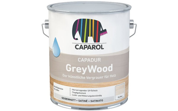 CAPAROL Capadur GreyWood 0,75L Tyrol, edle Vergrauungslasur / Perlglanzeffekt, Blockfest, Filmschutz gegen Schimmelpilzbefall
