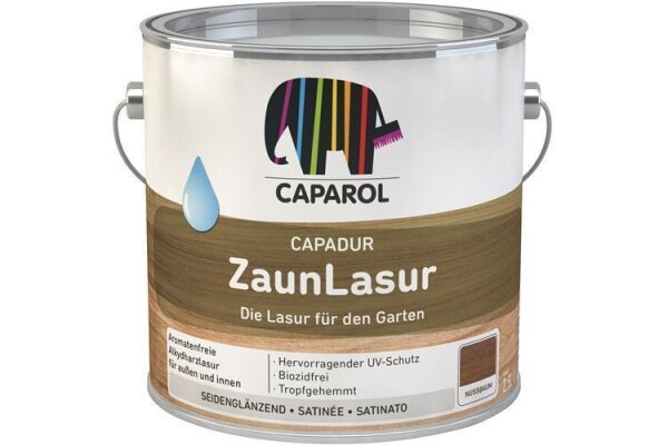 CAPAROL Capadur Zaunlasur, Biozidfrei; Hervorragender UV-Schutz; Enth&auml;lt nat&uuml;rliche &Ouml;le und Wachse