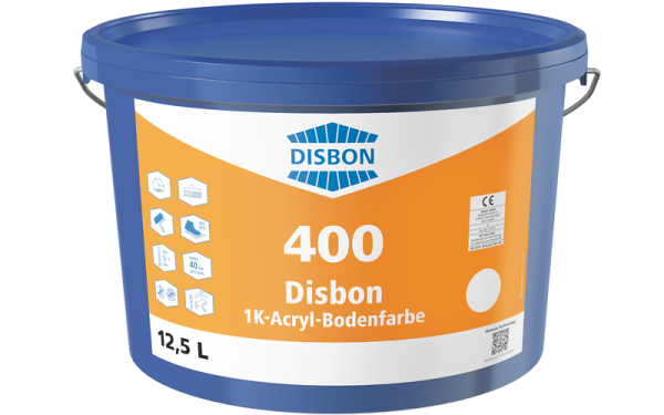 Bodenfarbe Profi Disbon 400 1K-Acryl-Bodenfarbe 12,5L, abriebfeste Dispersionsbeschichtung für Bodenflächen – innen und außen