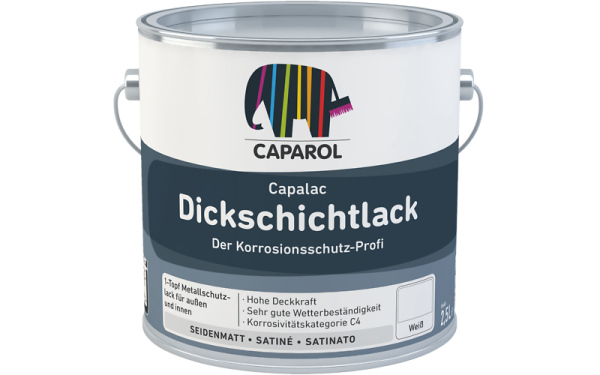 CAPAROL Capalac Dickschichtlack, Korrosionsschutz-Profi Korrosivitätskategorie C4, 3in1 Topf, Hohe Deckkraft, Glimmerfarbtöne