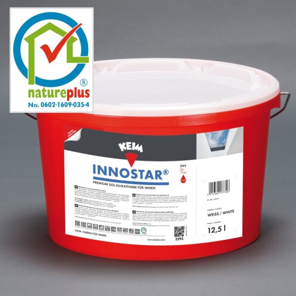 KEIM Innostar® 12,5L Altweiß 9870, wohngesunde Premium Sol–Silikatfarbe für innen, ultradeckend, schimmelwidrig, -tönbar-