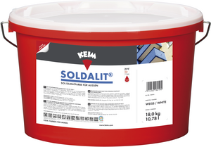 KEIM Soldalit weiß 5KG, Hochspezialisierte silikatische Fassadenfarbe, hoch wasserabweisend, hoch witterungsbeständig, pilz- und algenwidrig