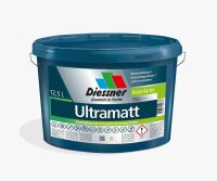 Diessner Ultramatt weiß 12,5L, Hochwertige, hoch deckende Dispersions-Innenfarbe, strapazierfähig, Umweltschonend, diffusionsfähig, wasserverdünnbar