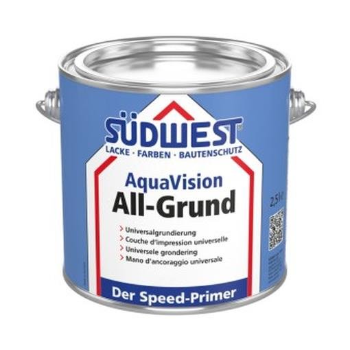 SÜDWEST AquaVision® All-Grund weiß, extrem schnell trocknender Haftvermittler für innen und außen, f. zahlreiche Untergründe