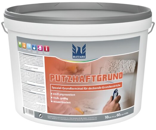 Buzzard Putzhaftgrund, weiß pigment, rauhes Spezial-Grundiermittel für deckende Grundanstriche, diffusionsoffen