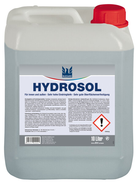 Buzzard Hydrosol 10L Konzentrat, Spezial-Grundiermittel auf Acryl-Basis für Innen und Außen