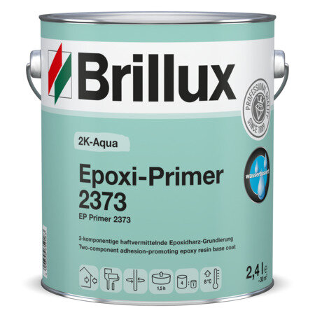 Brillux 2K-Aqua Epoxi-Primer 2373 inkl. Härter, haftvermittelnde Grundierung auf nicht saugenden Untergründen und Lacryl-PU Holzbodenlack 274