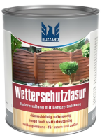 Buzzard Wetterschutzlasur (Lb), seidenglänzend, hervorragendes Eindringvermögen, wasser- und schmutzabweisend, für Innen u. Außen