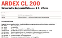 ARDEX CL 200 25KG, Calciumsulfat-Bodenspachtelmasse, 1 ,5 - 30 mm, optimale Verlaufseigenschaften, Fußbodenheizung geeignet, pumpfähig, viele Einsatzgebiete