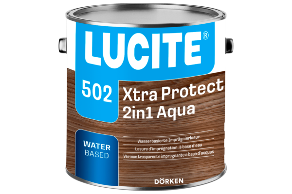 LUCITE® 502 Xtra Protect 2in1 Aqua farblos, Holz-Imprägniergrund und dünnschichtige Imprägnierlasur zum Schutz vor Bläue und Schimmelbefall, Außen