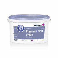 MEGA 319 Premium matt clean weiß, extrem leistungsstarke Reinacrylat-Innendispersionsfarbe, sehr lange Offenzeit, hoch strapazierfähig