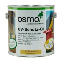 Osmo UV-Schutz-Öl 420 Farblos 2,5L Seidenmatter, farbloser Holzschutz Anstrich auf Naturölbasis für Holz im Außenbereich