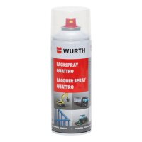 Würt Lackspray Quattro 400ml, Dickschichtlackspray, Hohe Stoß- und Schlagfestigkeit, Korrosionsschutz, 100% Witterungs- und UV-Beständigkeit