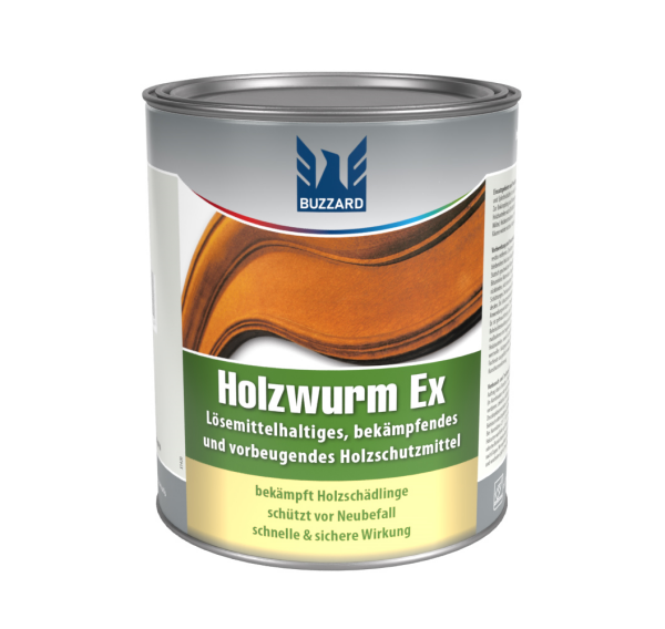 Buzzard Holzwurm Ex 375ml, Lösemittelhaltiges, bekämpfendes und vorbeugendes Holzschutzmittel