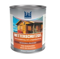 Buzzard Wetterschutz-Gel Eiche 750ml,seidenglänzend, Dickschichtige Langzeitlasur für alle Laub- und Nadelhölzer