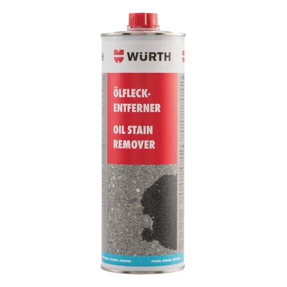 Würt Ölfleckenentferner 1L, Beseitigung von Ölflecken auf Beton, Verbundstein, Klinker, Estrich, Naturstein und unlackiertem Holz. Auch für Grillölflecken geeignet