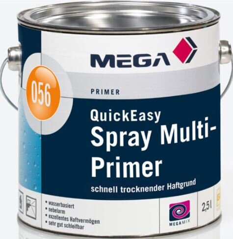 MEGA 056 QuickEasy Spray Multi-Primer,Wasserbasierter, schnell trocknender Haftgrund auf PU-Basis