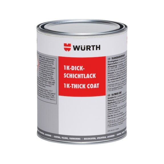 Würth 1K-Dickschichtlack 3 in 1 Wunschfarbton, Grundierung, Korrosionsschutz und Lack in einem Produkt, Hohe UV- und Wetterbeständigkeit, Hohe Stoß- und Schlagfestigkeit