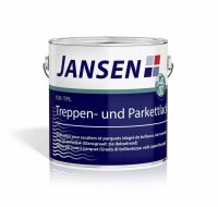 Jansen ISO Treppen- und Parkettlack Weiß 0,75L Matt, Eintopf-System für den Neu- und Renovierungsanstrich von Treppen sowie Parkett- und Holzfußböden