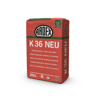 Ardex K 36 Neu 25KG, Ausgleichsmasse für Böden in Trocken- und Nassbereichen, Dauernassbereichen, Unterwasserbereichen, Innen und Außen