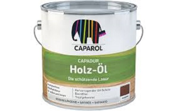 CAPAROL Capadur Holz Öl 2,5L, Gestaltung,- Schutz von Holz, Hervorragender UV-Schutz, Biozidfrei, Wasserabweisend, Feuchtigkeitsregulierend Wunschfarbton wenn machbar