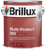 Brillux Multi-Protect 800 3L seidenmatt Weiß, Für dekorative und schützende Anstriche auf Fassaden und Fassadenbauteilen aus z. B. Beton, grundiertem Eisen/Stahl, verzinktem Stahl, CoilCoating, Aluminium (metallblank), überstreichbaren Kunststoffen usw.