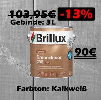 Brillux Grenodecor 236 3L Kalkweiß Sonderverkauf...