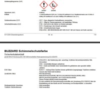 Buzzard Schimmelschutzfarbe 5L (NAK 2, DKK 2),Atmungsaktive Innenfarbe zum hochwirksamen Schutz vor Schimmel-u. Pilzbefall in Feuchträumen