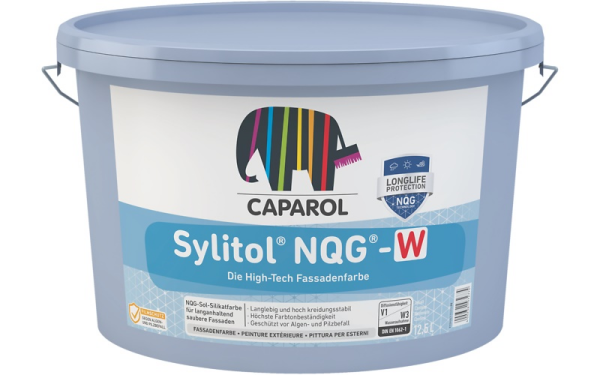 CAPAROL Sylitol NQG-W 12,5 L wei&szlig;, High-Tech-Fassadenfarbe, Alkaliwasserglas mit integrierter NaQG-Struktur f&uuml;r saubere Fassaden