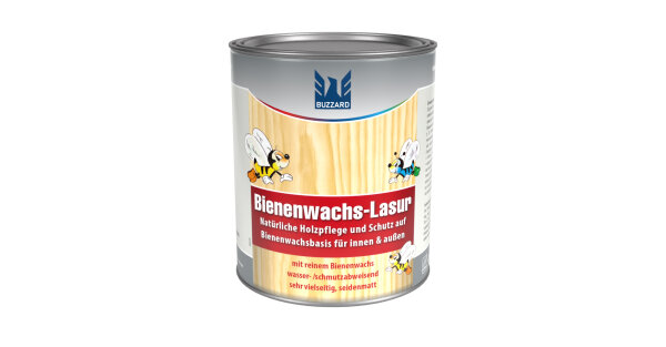 Buzzard Bienenwachslasur (Wb) 2,5L farblos, biozidfrei, umweltfreundlich, atmungsaktiv, wasser- und schmutzabweisend