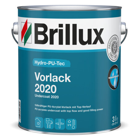 Brillux Hydro-PU-Tec Vorlack 2020 weiß, hochwertige Vorlackierung in Premiumqualität für Holz- und Metallflächen im Innenbereich