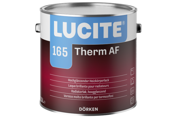 LUCITE 165 Therm AF weiß 2,5L, Hochglänzender Heizkörperlack, Schnelltrocknend, aromatenfreie, Vergilbungsstabil bis 120 °C