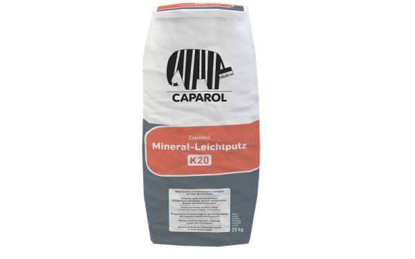 Caparol Capatect Mineral-Leichtputz K10, 25KG, Oberputz hoch wasserdampfdurchlässig, Frei von Fungiziden und Algiziden, Wasserabweisend