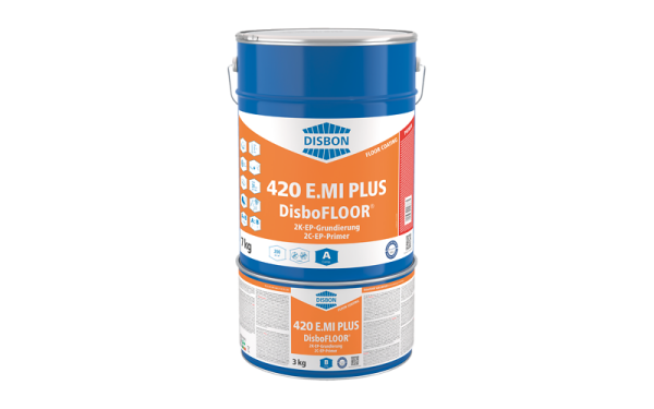 Disbon DisboPOX 420 E.MI Plus 2K-EP-Grundierung, Transparentes 2K-Epoxidharz zur Grundierung von mineralischen Bodenflächen. Emissionsminimiert, besonders für feuchtesensible Untergründe geeignet.