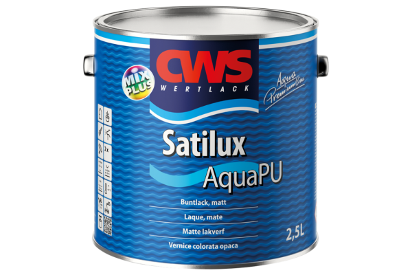 CWS WERTLACK Satilux Aqua PU 2,5L weiß , matter Decklack, blockfest, Umweltfreundlich, extrem hohe Wetterbeständigkeit