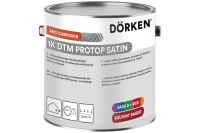 DÖRKEN Anti Corrosion 1K DTM PROTOP SATIN 1L PG3, Hochleistungs-Korrosionsschutz, Direkthaftung auf metallischen Untergründen, UV- und Glanzstabil