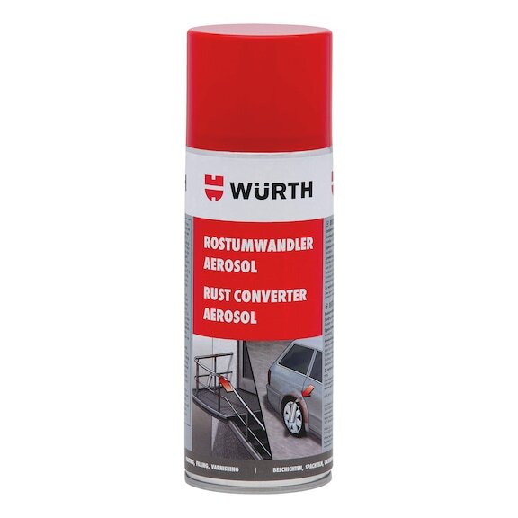 Würth Rostumwandler-Spray 400ml farblos, Ideal für schwierige rostbehaftete Stellen, Hochwertige Epoxi-Grundierung