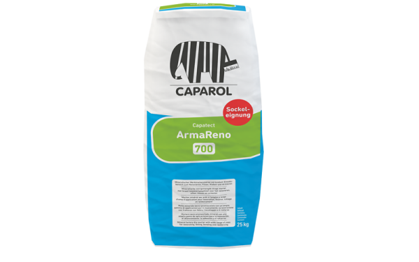 CAPAROL ArmaReno 700, 25KG, Hochwertiger Mineralischer Werktrockenmörtel, Klebe- und Armierungsmasse und filzbarer Oberputz
