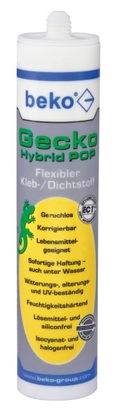 beko Gecko Hybrid POP wei&szlig; 310ml, Kleb-/Dichtstoff, witterungs-, alterungs- und UV-best&auml;ndig