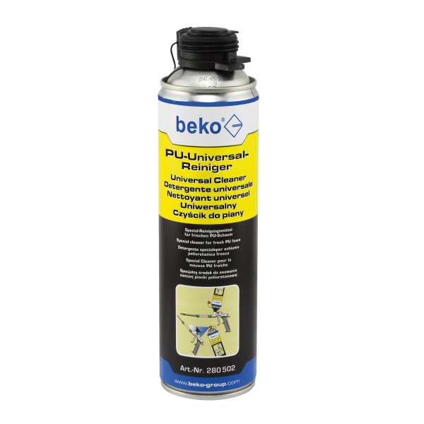 beko PU-Universal-Reiniger, 500ml Zur Reinigung von PU Schaumpistolen, Reiniger und Entfetter, einfache Handhabung