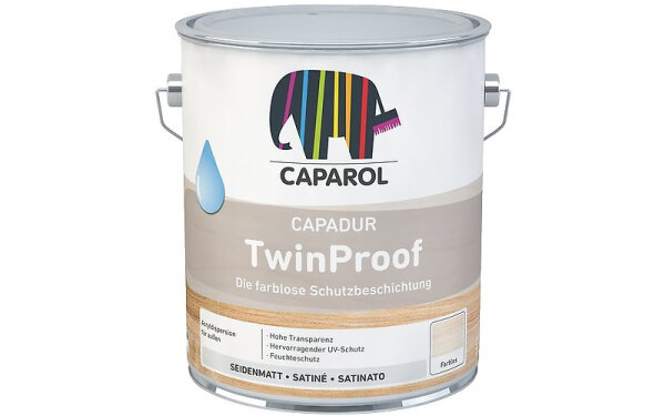 CAPAROL Capadur TwinProof, transparente Holzlasur-Schutzbeschichtung, Blockfest, Filmschutz gegen Schimmelpilzbefall