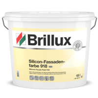 Brillux Silicon-Fassadenfarbe 918 wei&szlig;, Premium, hoch wetterbest&auml;ndig,-wasserabweisend, optional Filmschutz gegen Algen-Pilzbefall
