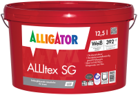 ALLIGATOR ALLItex SG LEF weiß 12,5L, Hoch reinigungsfähige seidenglänzende Latexfarbe, Strukturerhaltend, Desinfektionsmittelbeständig
