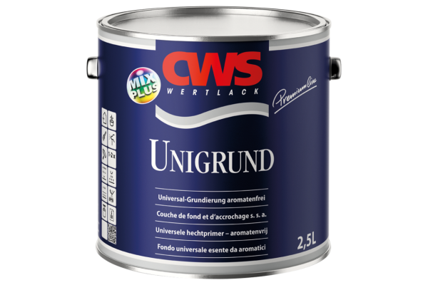 CWS WERTLACK&reg; Unigrund AF | wei&szlig; | 2,5 l | matte Universal-Grundierung | Blei- und Chromatfrei nach DIN 55944 | Umweltfreundlich