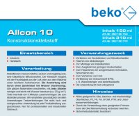 beko Allcon 10 Konstruktionsklebstoff beige 310ml, witterungsbest&auml;ndig, verbindet nahezu alle Materialien