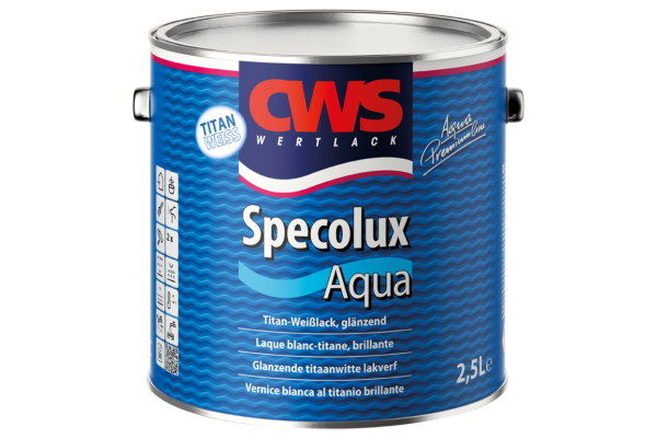 CWS WERTLACK&reg; Specolux Aqua | gl&auml;nzend | 2,5L | ausgezeichneter Verlauf | blockfest | handschwei&szlig;resistent | Umweltfreundlich