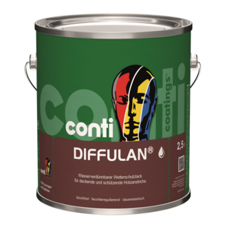 Conti Diffulan 2,5L weiß, Wetterschutzlack, Wasserverdünnbar und geruchsarm,tönbar