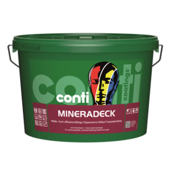 Conti® MineraDeck12,5L weiß, Dispers.-Silikat-Fassadenfarbe, umweltverträglich, wasserabweisend, tönbar