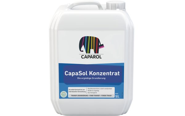 CAPAROL CapaSol LF Konzentrat 10L, Tiefeindringende Grundierung, saugregulierend,  festigend, Offenzeitverlängernd, für Außen und Innen