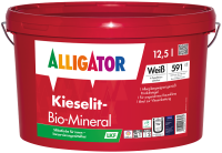 ALLIGATOR Kieselit Bio Mineral LKF weiß 12,5L, Silikat-Innenfarbe, max. Deckkraft1, Allergiker geeignet, für angenehmes Raumklima, Hoch diffusionsfähig